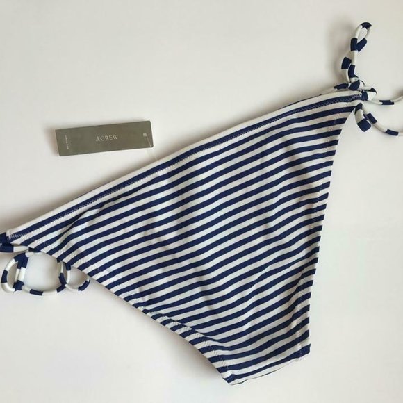 J.Crew $44 String Bikini Bottom in Stripe G2760 - Picture 2 of 3